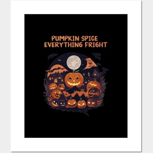 Spooky Halloween Pumpkins Posters and Art